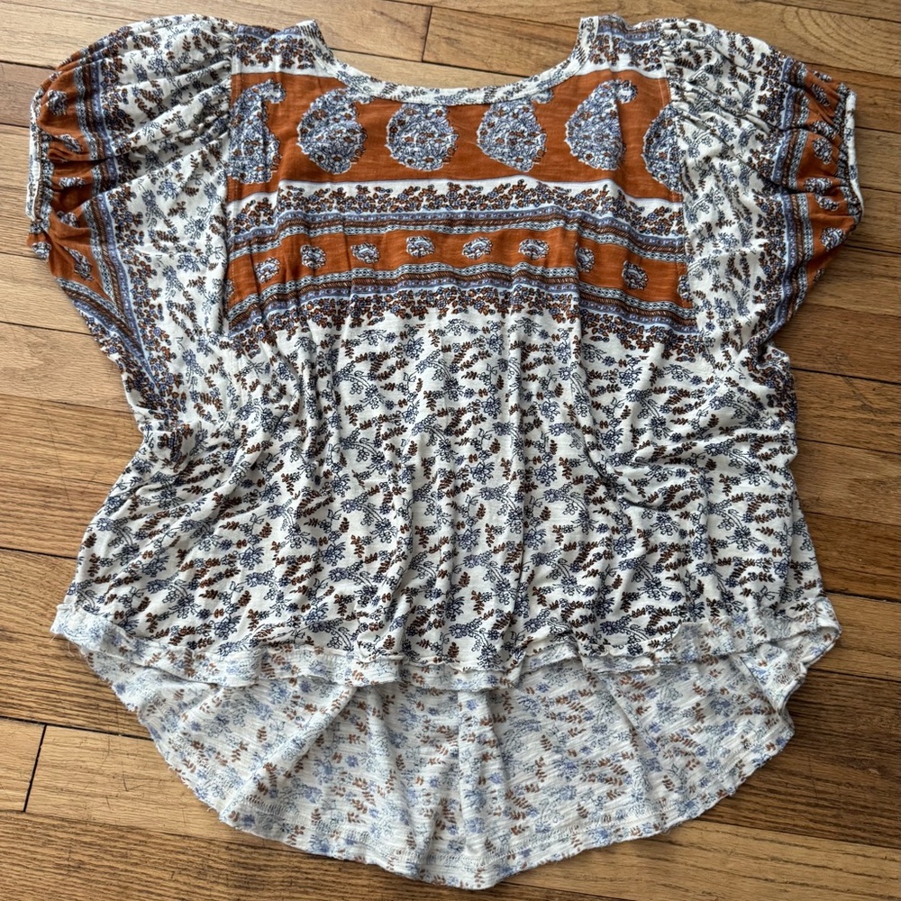 Free People Paisley & Floral Top